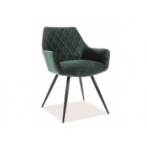 Стул SIGNAL LINEA Velvet Bluvel 78 зеленый/черный мат